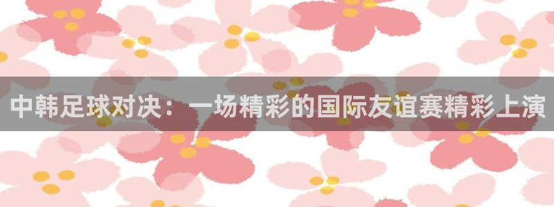  中韩足球对决：一场精彩的国际友谊赛精彩上演